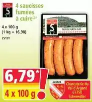 Norma 4 saucisses fumées à cuire offre