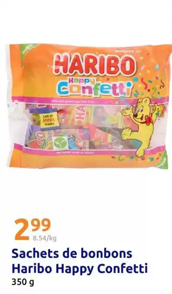 Action Haribo - sachets de bonbons confetti offre