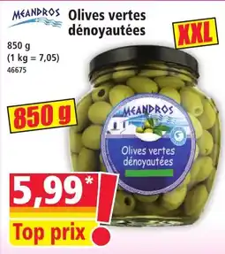 Norma Olives vertes dénoyautées offre
