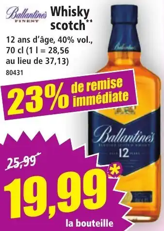 Norma Whisky scotch offre