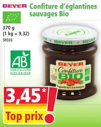 Norma Beyer confiture d'églantines sauvages bio offre