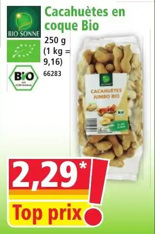 Norma Cacahuètes en coque bio offre