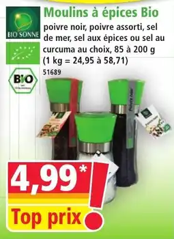 Norma Moulins à épices bio offre