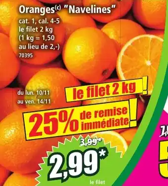 Norma Oranges navelines offre