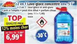 Norma 2 en 1 lave-glace concentré offre