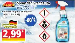 Norma Spray dégivrant auto offre
