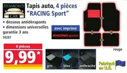 Norma Tapis auto 4 pièces racing sport offre
