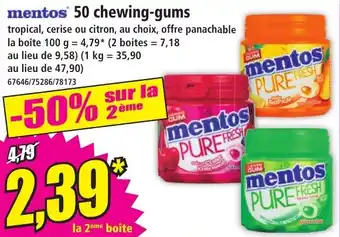 Norma Mentos 50 chewing-gums offre