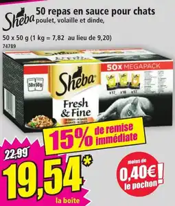 Norma 50 repas en sauce pour chats offre