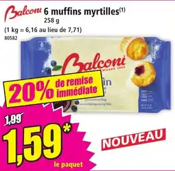 Norma 6 muffins myrtilles offre