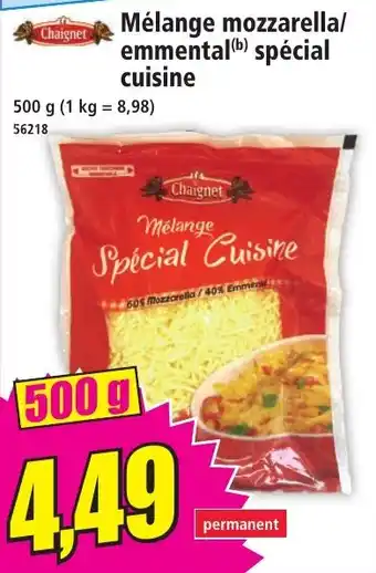 Norma Mélange mozzarella emmental spécial cuisine offre