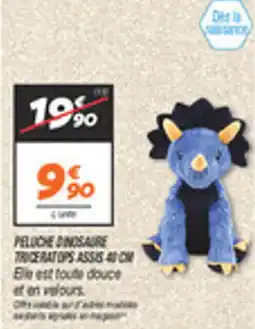 Netto Peluche dinosaure triceratops assis offre