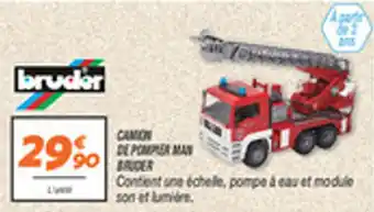 Netto Camion de pomper man bruder offre