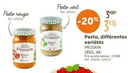 L'Eau Vive PROSAIN Pesto, différentes variétés offre