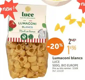 L'Eau Vive LUCE Lumaconi blancs offre