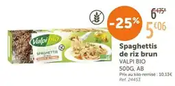 L'Eau Vive VALPI BIO Spaghettis de riz brun offre