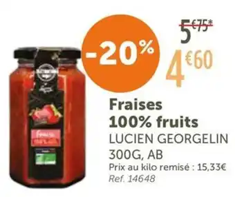 L'Eau Vive LUCIEN GEORGELIN Fraises 100% fruits offre