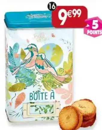 Maximo Boîte fer décor oiseau de palets pur beurre offre