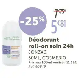 L'Eau Vive JONZAC Déodorant roll-on soin 24h offre