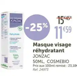 L'Eau Vive JONZAC Masque visage réhydratant offre