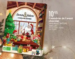 L'Eau Vive SAVEURS ET NATURE Calendrier de l'avant chocolat offre