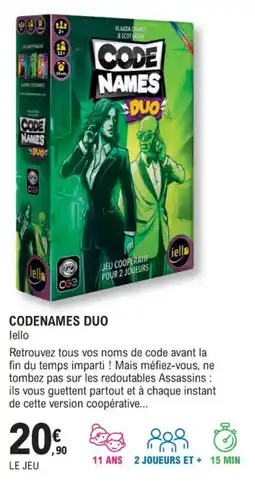 E.Leclerc Espace Culturel CODENAMES DUO lello offre
