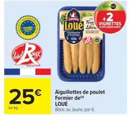 Carrefour Market Aiguillettes de poulet Fermier de LOUÉ offre