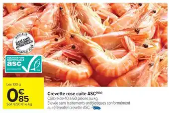 Carrefour Market Crevette rose cuite ASC offre