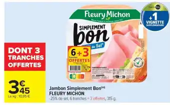 Carrefour Market Jambon Simplement Bon offre