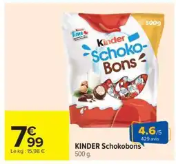 Carrefour Market KINDER Schokobons offre