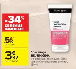 Carrefour Market Soin Visage Neutrogena offre