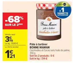 Carrefour Market Pâte à tartiner Bonne Maman offre