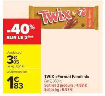 Carrefour Market TWIX Format Familial offre