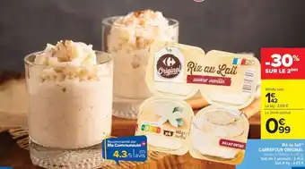 Carrefour Market Riz au Lait saveur vanille offre
