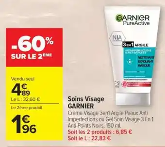 Carrefour Market Soins Visage GARNIER offre