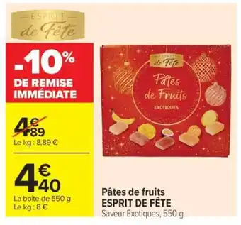 Carrefour Market Pâtes de fruits ESPRIT DE FÊTE offre