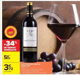 Carrefour Market A.O.P. Bordeaux supérieur LÉO BY LÉO offre