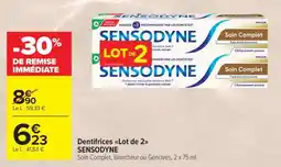 Carrefour Market Dentifrices Lot de 2 SENSODYNE offre