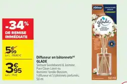 Carrefour Market Diffuseur en bâtonnets GLADE offre