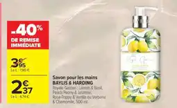 Carrefour Market Savon pour les mains BAYLIS & HARDING offre