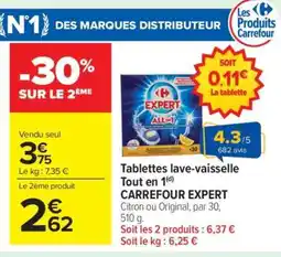 Carrefour Market Tablettes lave-vaisselle Tout en 1 CARREFOUR EXPERT offre