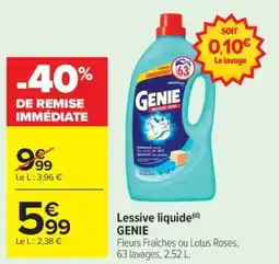 Carrefour Market Lessive liquide GENIE offre
