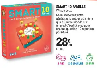 E.Leclerc Espace Culturel SMART 10 FAMILLE Wilson Jeux offre