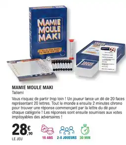 E.Leclerc Espace Culturel MAMIE MOULE MAKI Tailemi offre
