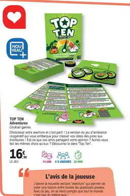 E.Leclerc Espace Culturel TOP TEN Adventures Cocktail games offre