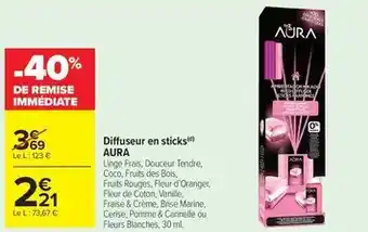 Carrefour Drive Aura - diffuseur en sticks offre