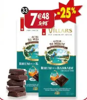 Maximo Lot de 2 tablettes de chocolat noir liqueur rhum de la barbade offre