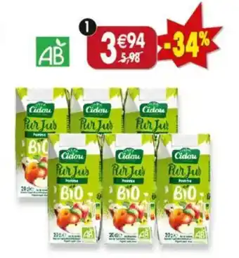 Maximo Lot de 2x3 briquettes de pur jus de pomme cidou offre