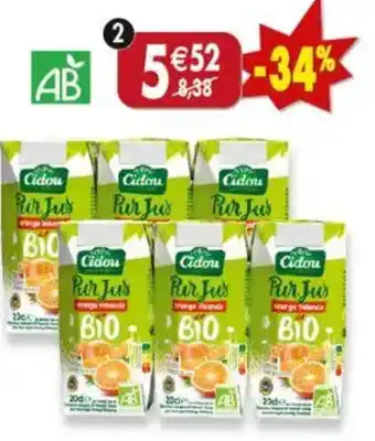 Maximo Lot de 2x3 briquettes de pur jus d'orange valencia Cidou offre