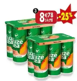 Maximo Lot de 2 packs de 6 boîtes de Fuzetea thé noir glacé pêche intense offre